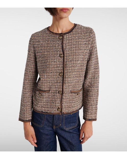 Veronica Beard Brown Brisa Tweed Jacket
