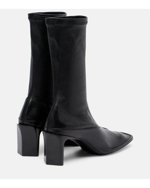 Jil Sander Black Trunk Leather Mid-Calf Boots
