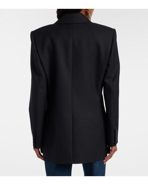 Saint Laurent Black Double-Breasted Wool Blazer