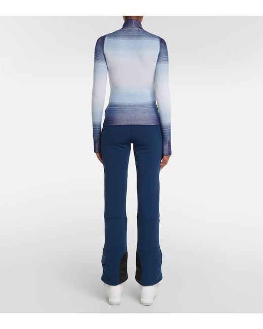 CORDOVA Blue Aurora High-Neck Wool Sweater