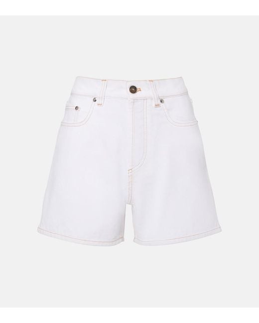 Versace White Denim Shorts