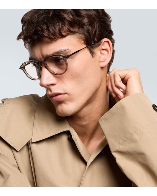 Dior Metallic Diorblacksuito R10I Round Glasses for men