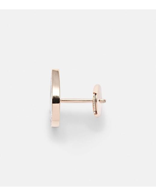Repossi White Antifer 18Kt Rose Single Earring With Gemstones