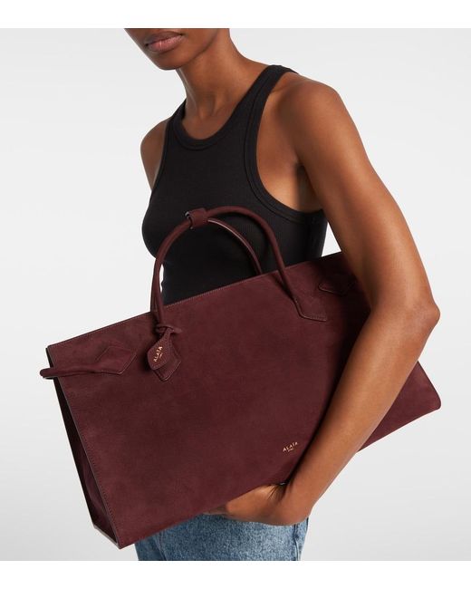 Alaïa Red Le Teckel Large Leather Shoulder Bag