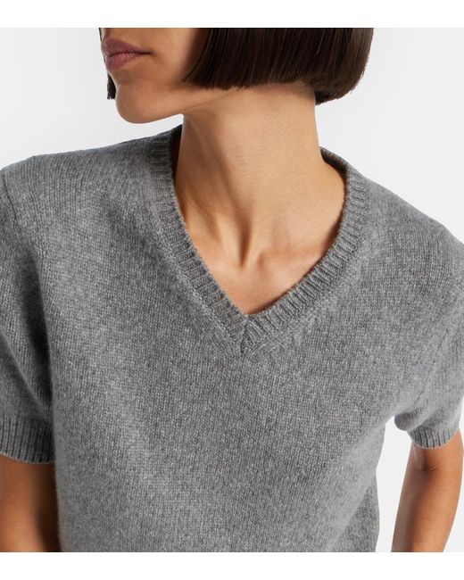Khaite Gray Jas Cashmere Top