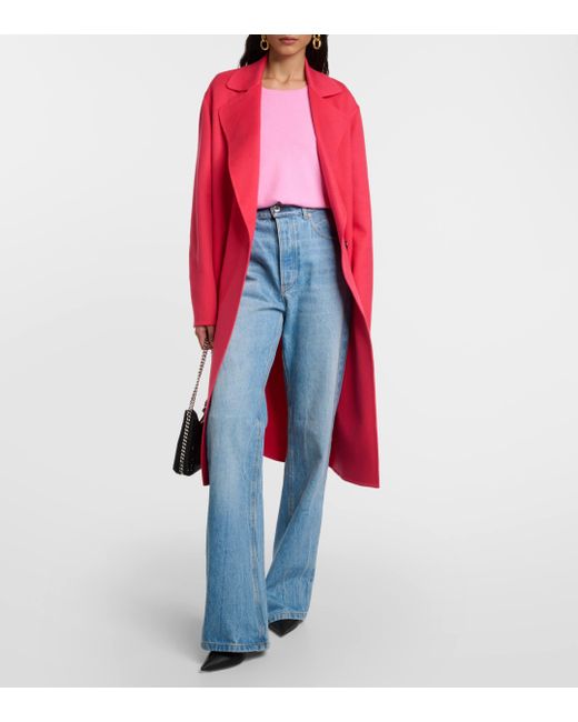 Manteau en laine Stella McCartney en coloris Pink