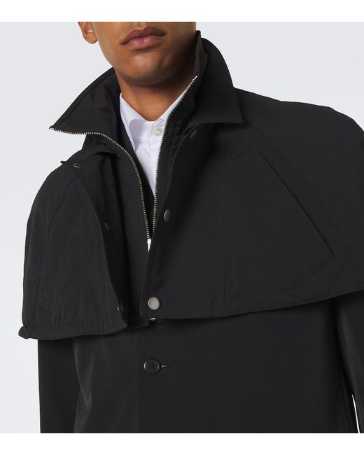 Prada Black Re-Nylon Cropped Cape for men