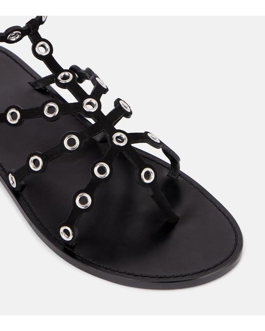 Emilio Pucci Black Leather Sandals