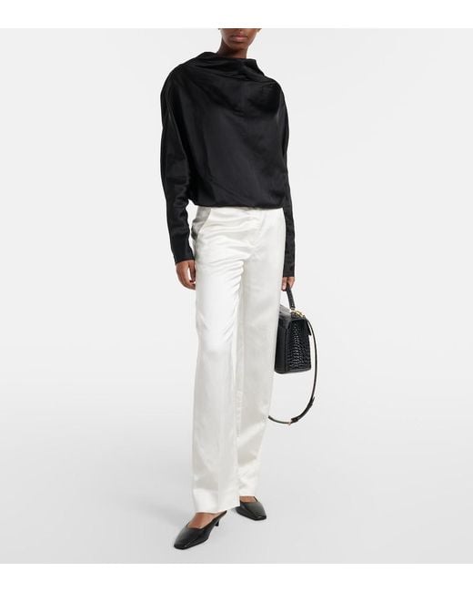 Totême White Straight Pants