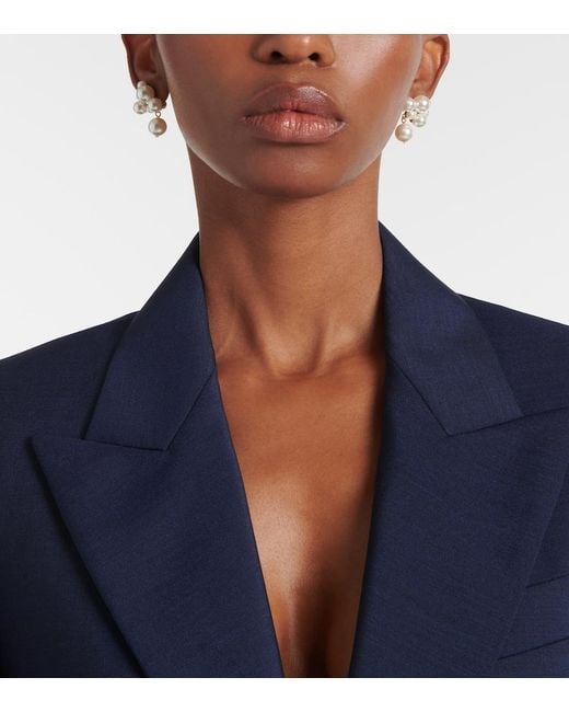 Jennifer Behr Natural Glass Pearl Embellished Earrings