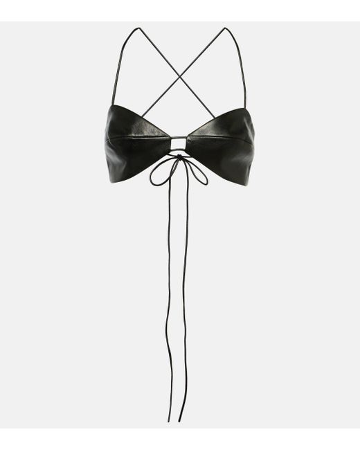 The Sei Black Leather Bra