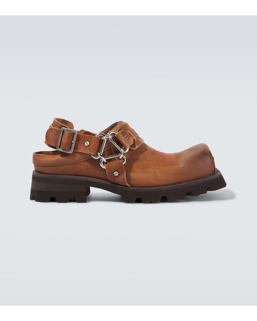 Acne Brown Leather Slingback Mules for men