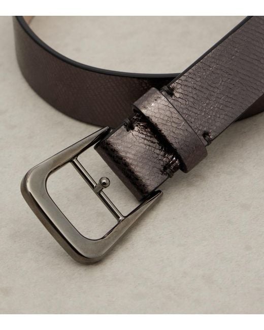 Brunello Cucinelli Black Leather Belt