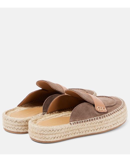 J.W. Anderson Brown Suede Espadrille Loafers