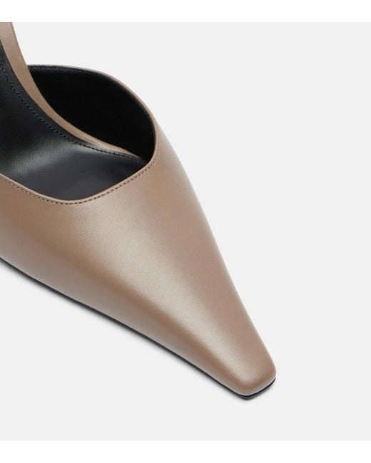 Victoria Beckham Metallic Sloan Leather Slingback Pumps