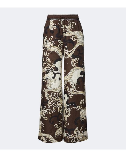 ALÉMAIS Multicolor Otis Printed Linen Wide-Leg Pants