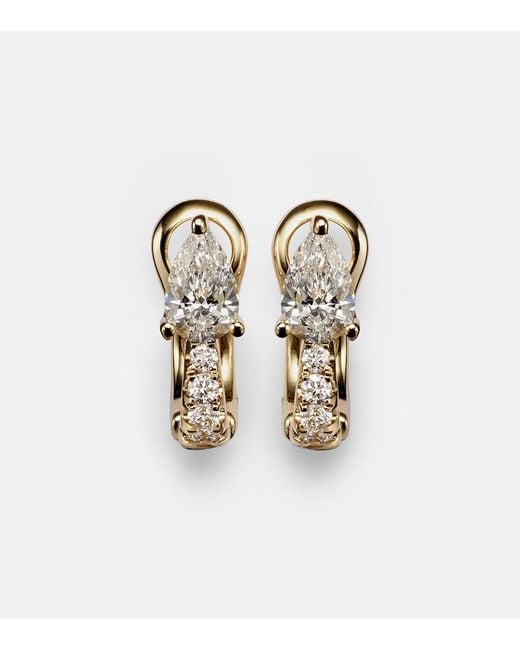 Anita Ko White 18Kt Huggies With Diamonds