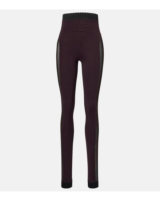 The Attico Purple Paneled Leggings