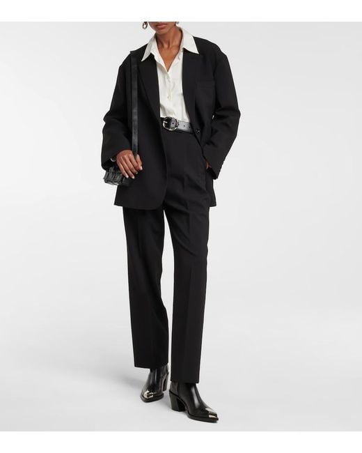 Frankie Shop Black Bea Twill Blazer