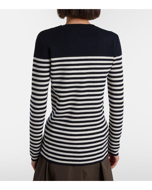 Prada Blue Striped Virgin Wool Sweater