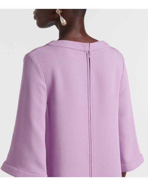 Valentino Purple Silk Cady Gown