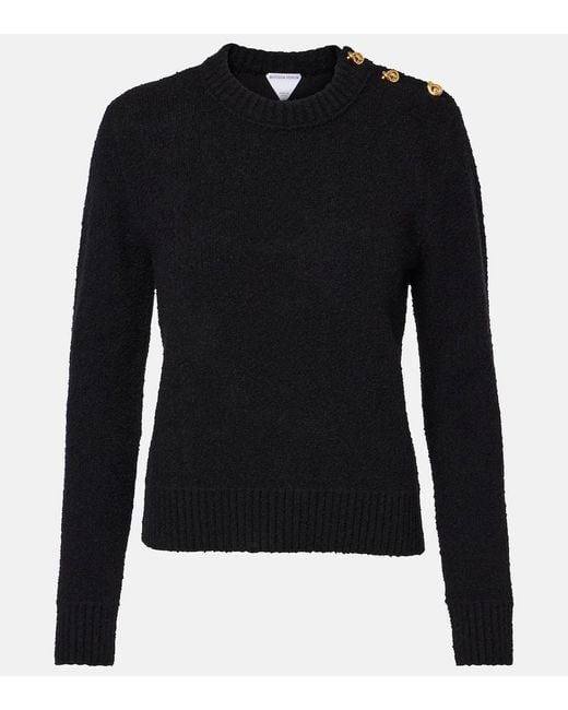 Bottega Veneta Black Pullover Aus Bouclé-Wolle