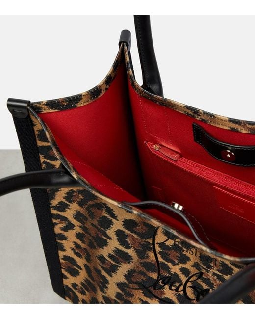 Christian Louboutin Brown Nastroloubi Large Canvas Tote Bag
