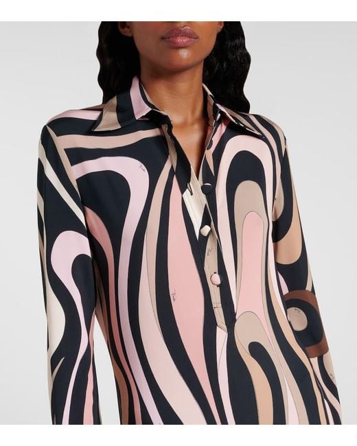 Emilio Pucci White Marmorkleid
