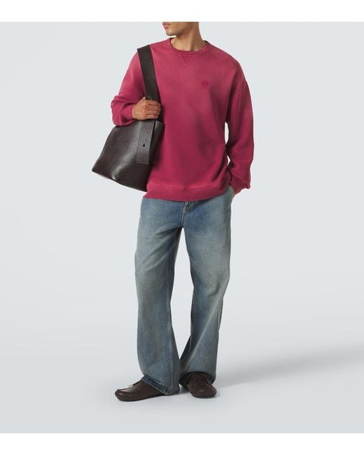 Loewe Pink Anagram Cotton Jersey Sweatshirt for men