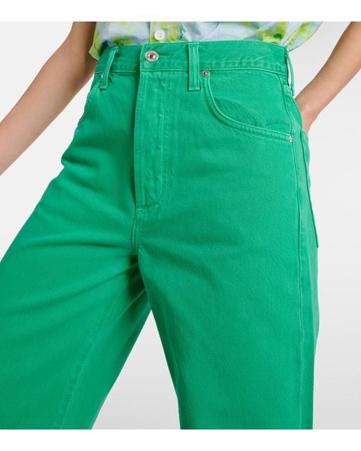 Jeans bootcut Beverly Slouch a vita alta di Citizens of Humanity in Green