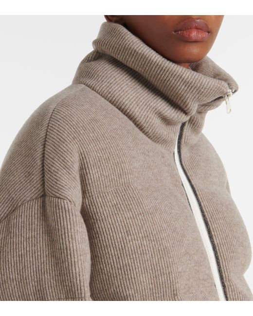 Brunello Cucinelli Natural Cashmere Down Jacket