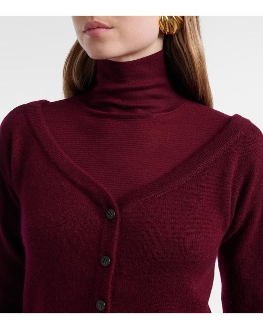 Lisa Yang Red Beata Cashmere Cardigan