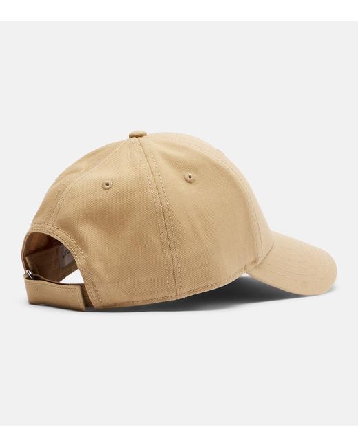 Moncler Natural Logo Cotton Gabardine Baseball Cap