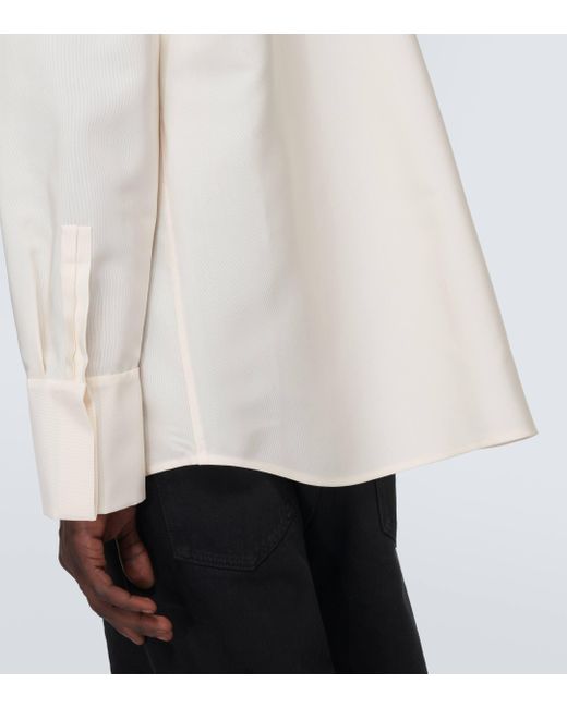 Saint Laurent Natural Oversized Faille Shirt for men