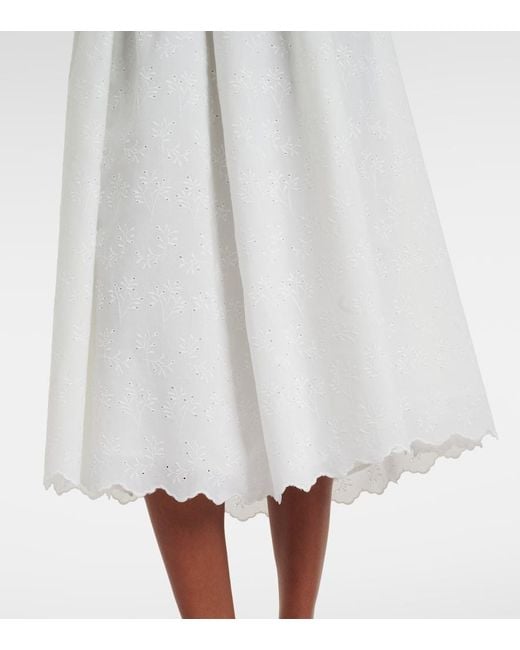 Faithfull The Brand White Tulla Broderie Anglaise Midi Dress