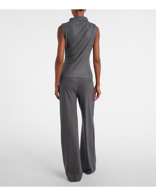 Veronica Beard Gray Mylie Draped Top