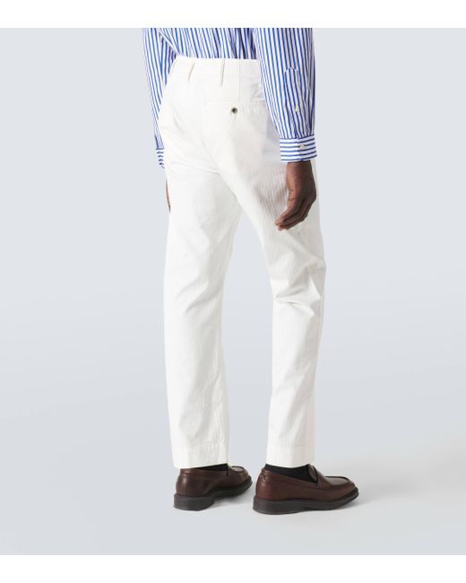 RRL White Mid-rise Straight Jeans for men