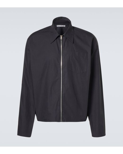 Acne Blue Soverio Cotton Poplin Jacket for men