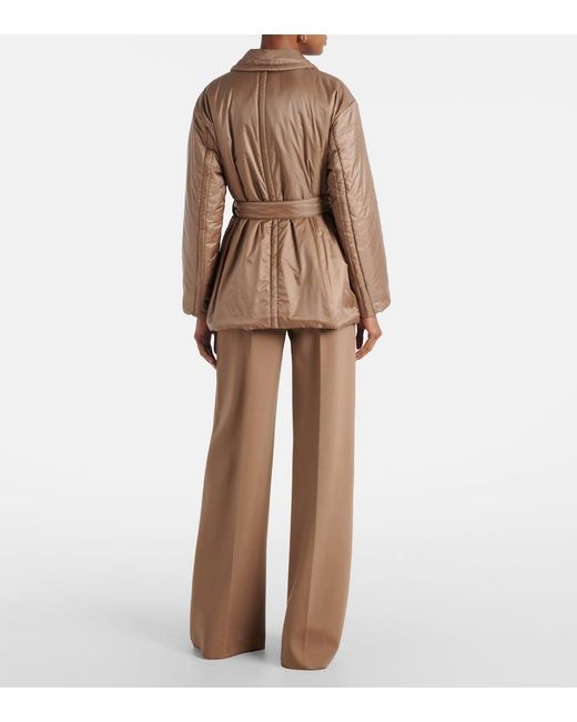 Max Mara Brown The Cube Calla Padded Canvas Jacket