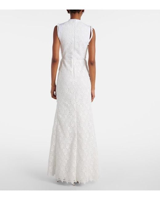 Giambattista Valli White Macrame Gown