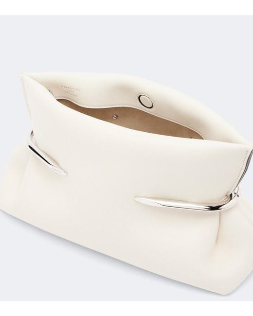 Givenchy White Pinch Soft Leather Clutch