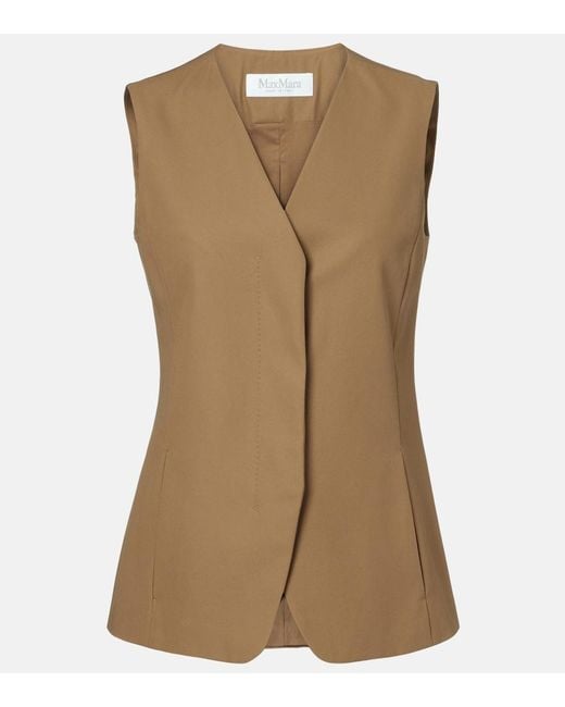 Max Mara Natural Cotton Twill Vest