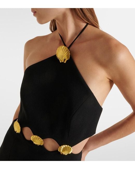 Rebecca Vallance Black Chelsea Halter Gown