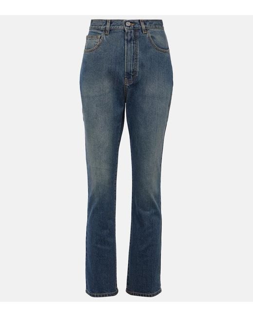 Alaïa Blue High-Rise Slim Jeans