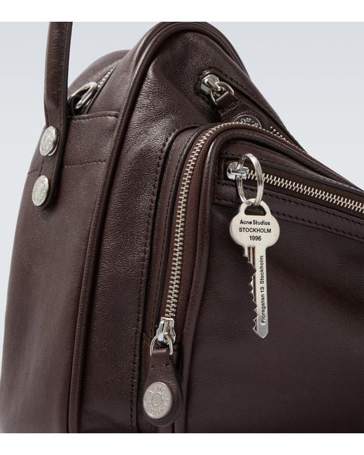 Acne Black Camero Leather Shoulder Bag for men