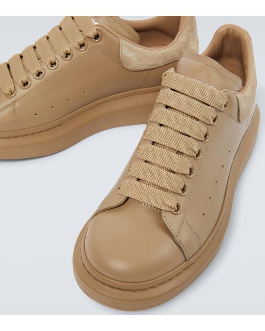 Alexander McQueen Natural Oversized Leather Sneakers for men
