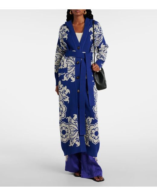 Etro Blue Hooded Cardigan
