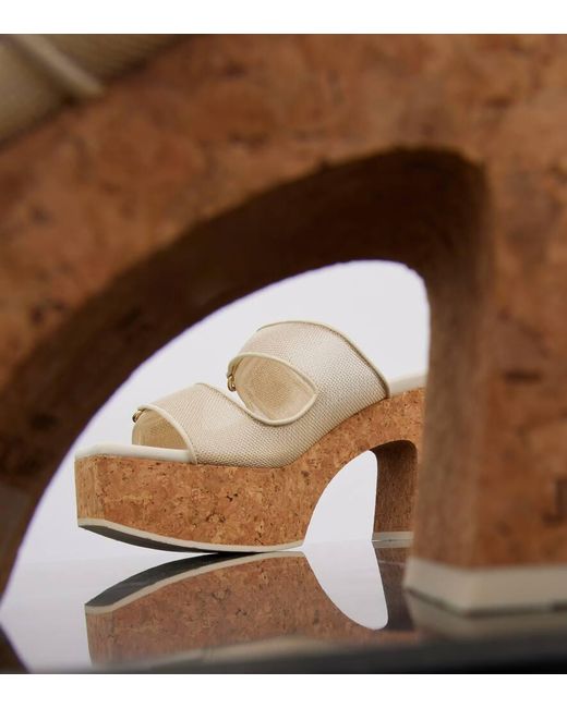 Sandales Compensees Fayence 95 Jimmy Choo en coloris Natural