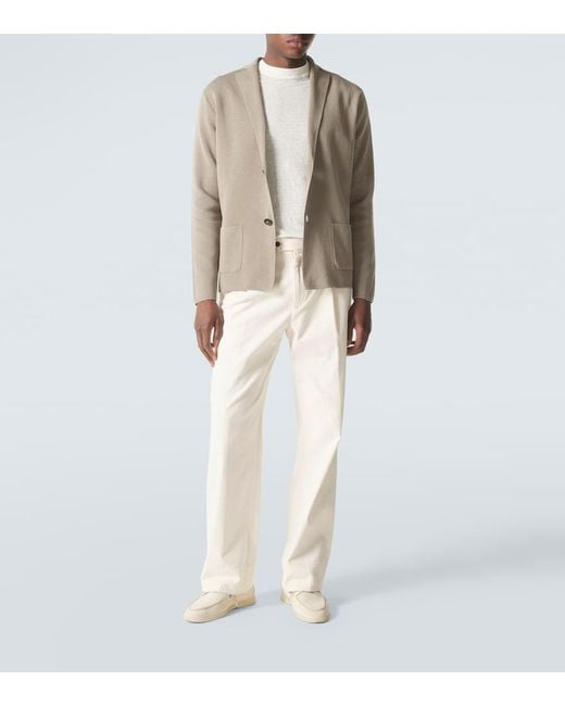 Thom Sweeney Gray Cotton Crepe Blazer for men