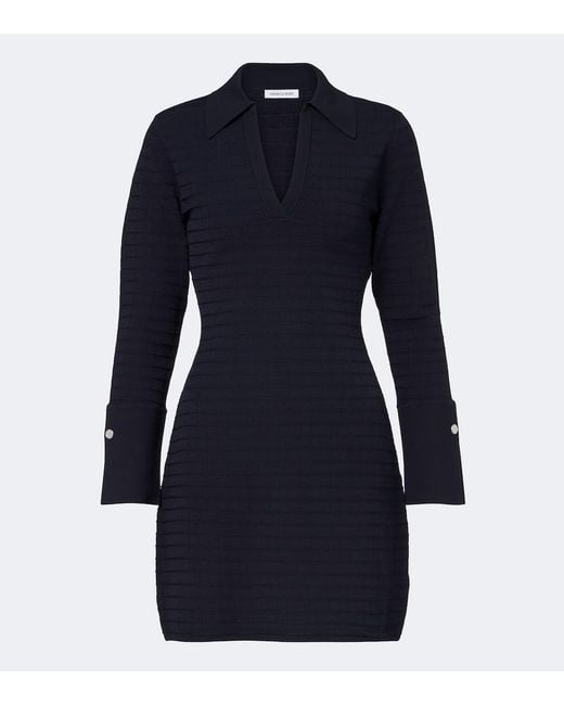 Veronica Beard Blue Celena Knitted Polo Dress